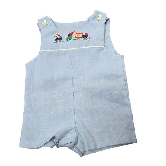 Baby Train Embroidered Footie Romper  Made In Italy main image 1
